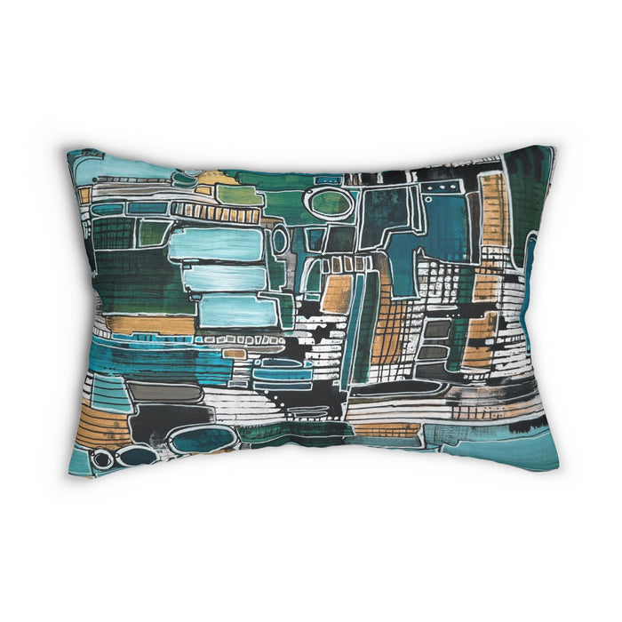 Teal Mod Lumbar Pillow