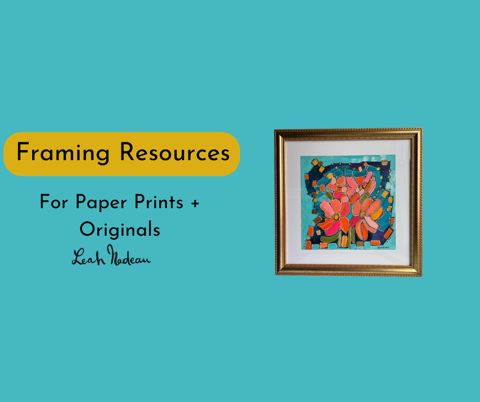 Framing Resources for Your Colorful Fine Art Prints and Paper Originals