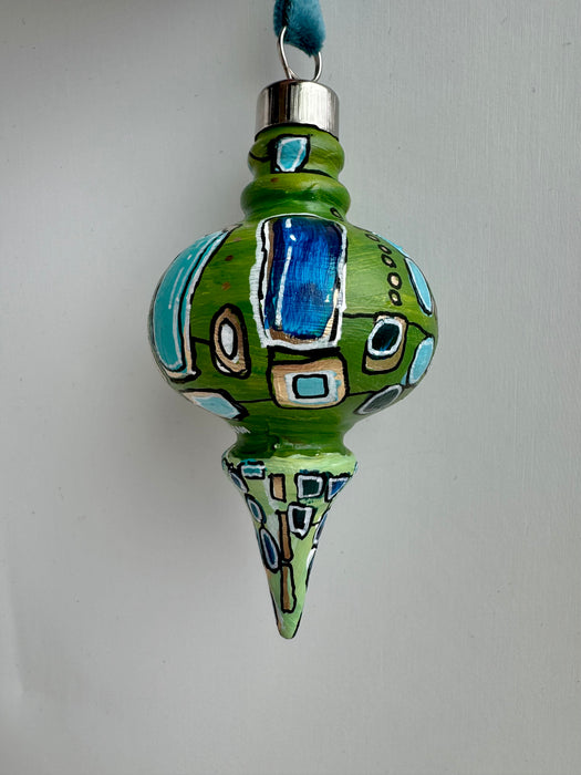 Green and Blue Ceramic Ornament