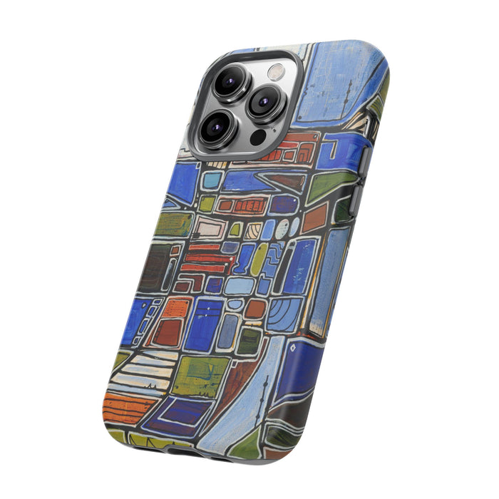 Abstract Mosaic Tough Phone Case — Colorful Geometric  Protective Cover