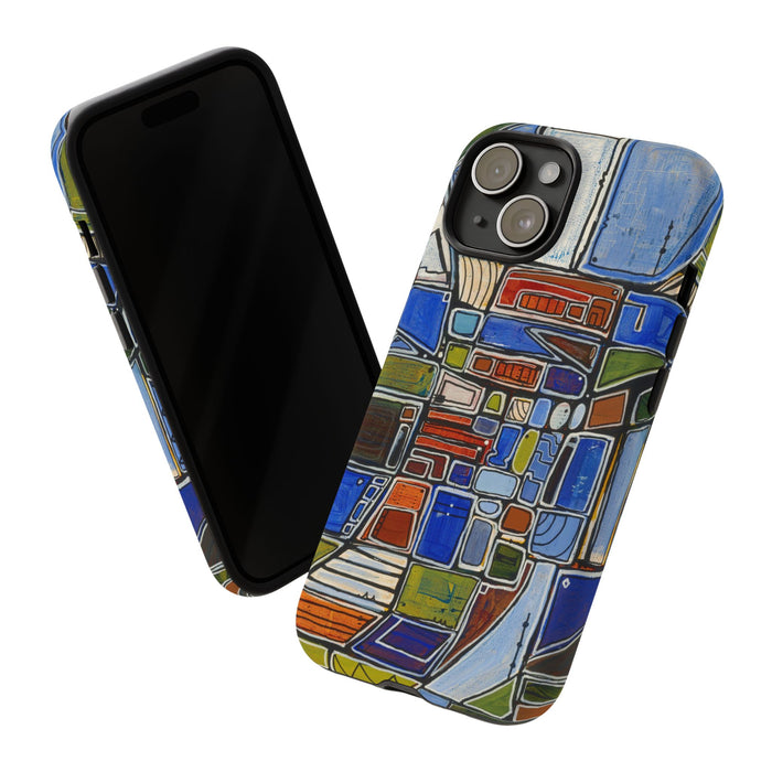 Abstract Mosaic Tough Phone Case — Colorful Geometric  Protective Cover