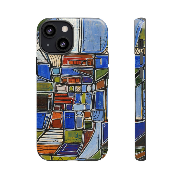 Abstract Mosaic Tough Phone Case — Colorful Geometric  Protective Cover