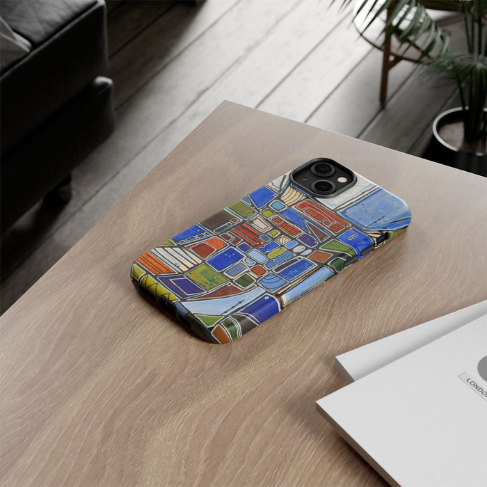 Abstract Mosaic Tough Phone Case — Colorful Geometric  Protective Cover