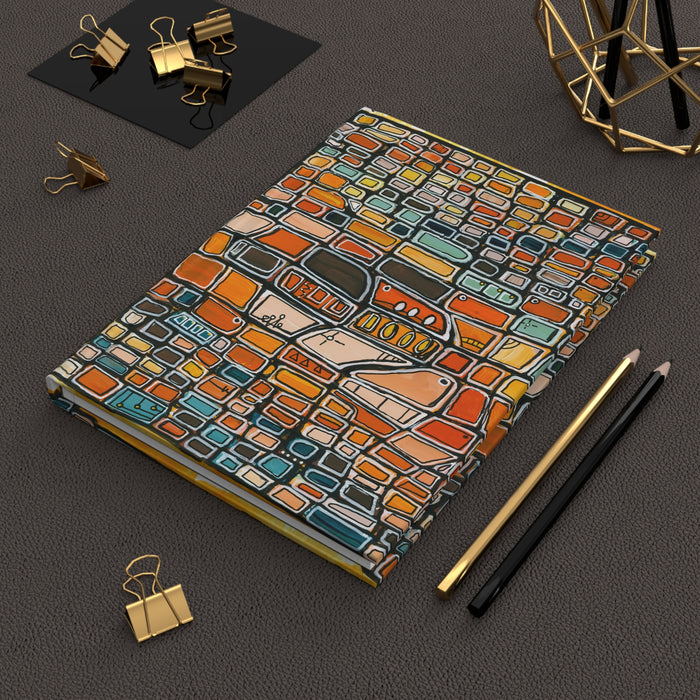 Retro Wave Hard Covered Journal