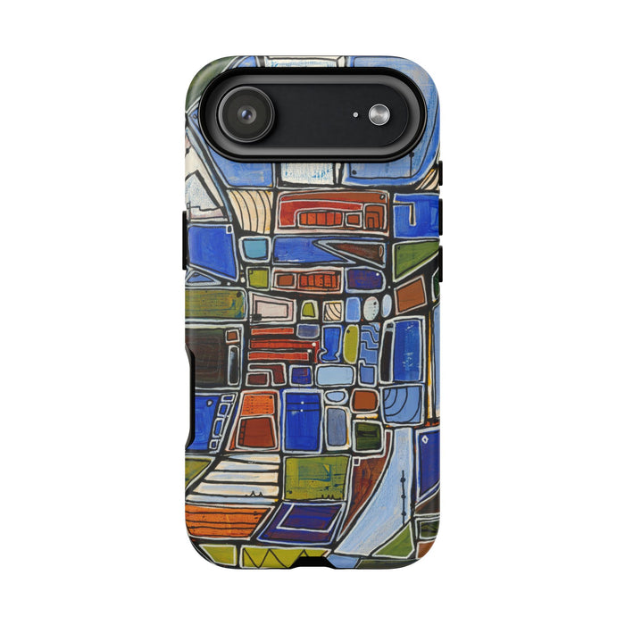 Abstract Mosaic Tough Phone Case — Colorful Geometric  Protective Cover