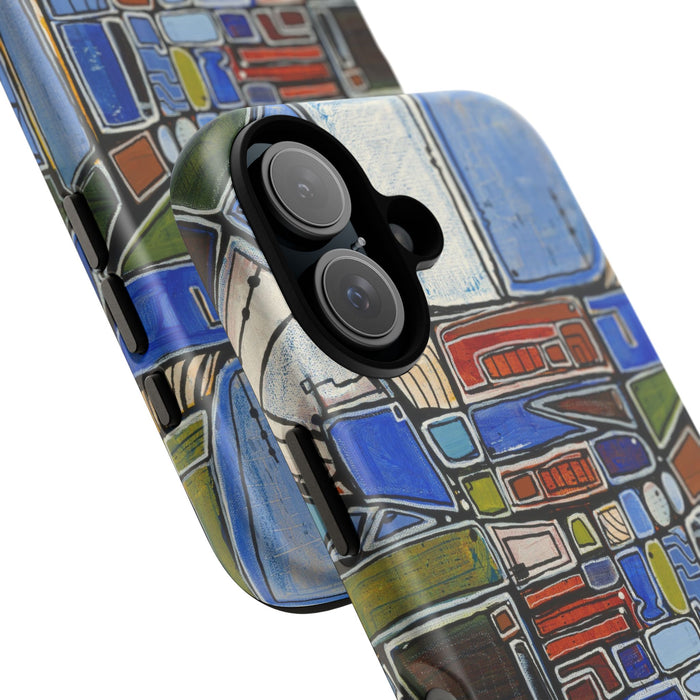 Abstract Mosaic Tough Phone Case — Colorful Geometric  Protective Cover