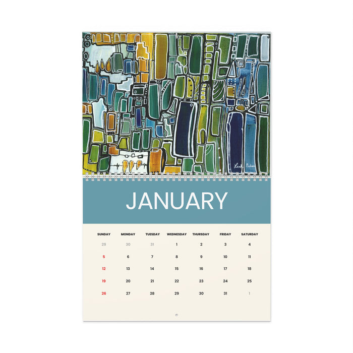 Abstract Art Wall Calendar by Leah Nadeau 2026