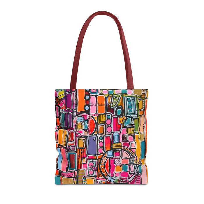 Pink Pony Club Colorful Abstract Tote Bag, Art-Inspired Shopping Bag, Eco-Friendly Carry All, Gift for Art Lovers, Beach Bag, Everyday Use