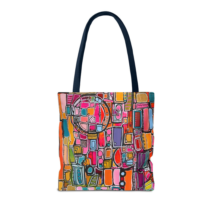Pink Pony Club Colorful Abstract Tote Bag, Art-Inspired Shopping Bag, Eco-Friendly Carry All, Gift for Art Lovers, Beach Bag, Everyday Use