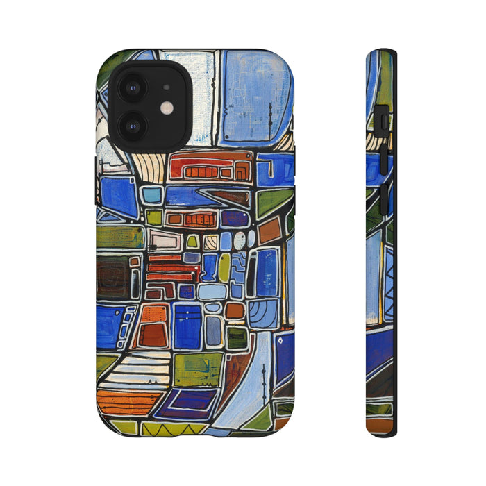 Abstract Mosaic Tough Phone Case — Colorful Geometric  Protective Cover