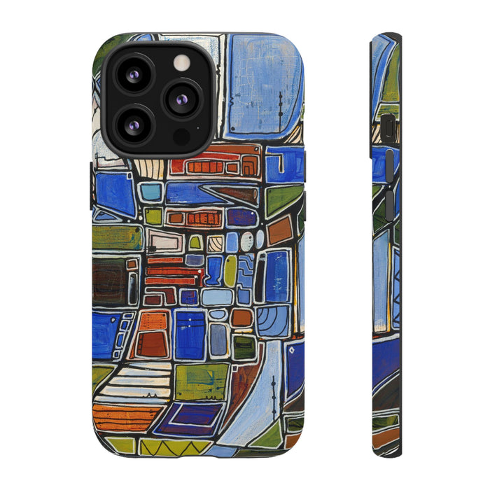 Abstract Mosaic Tough Phone Case — Colorful Geometric  Protective Cover