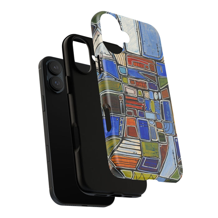 Abstract Mosaic Tough Phone Case — Colorful Geometric  Protective Cover