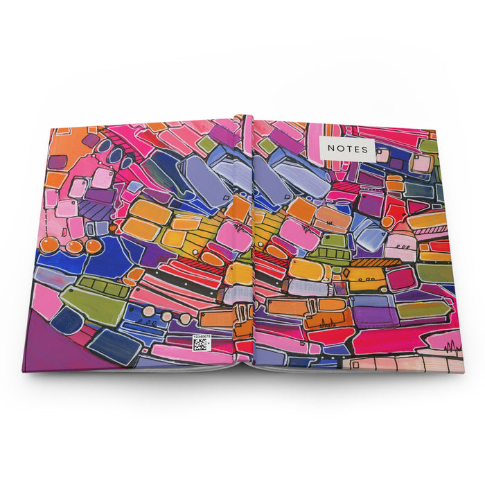 "Dopamine Chaser" Hardcover Journal — Colorful Abstract Notebook