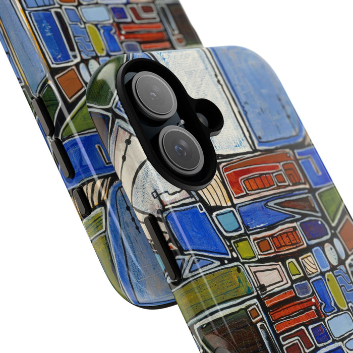Abstract Mosaic Tough Phone Case — Colorful Geometric  Protective Cover