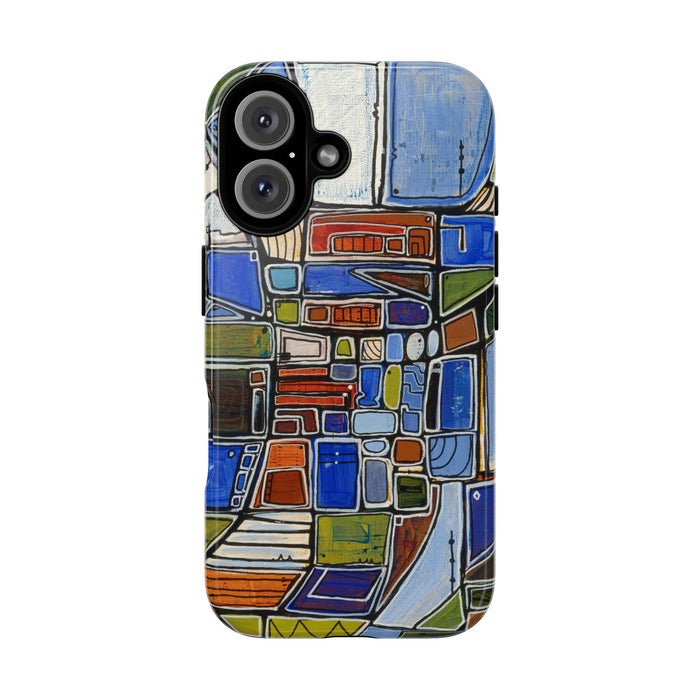 Abstract Mosaic Tough Phone Case — Colorful Geometric  Protective Cover