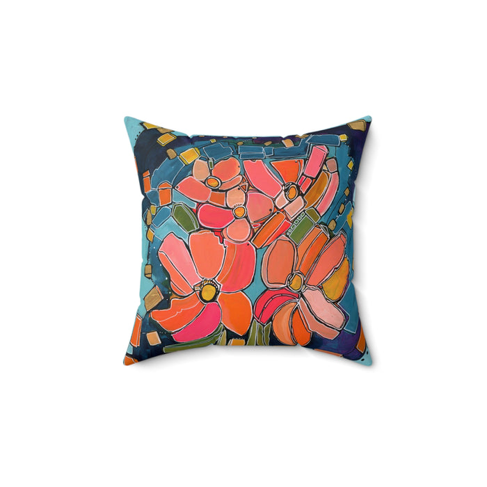 Fireflies and Daisies Throw Pillow