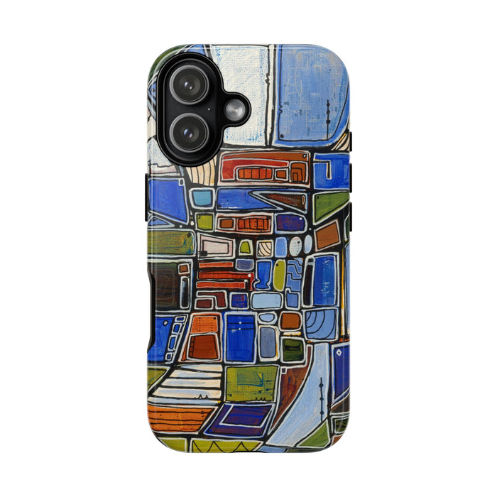 Abstract Mosaic Tough Phone Case — Colorful Geometric  Protective Cover