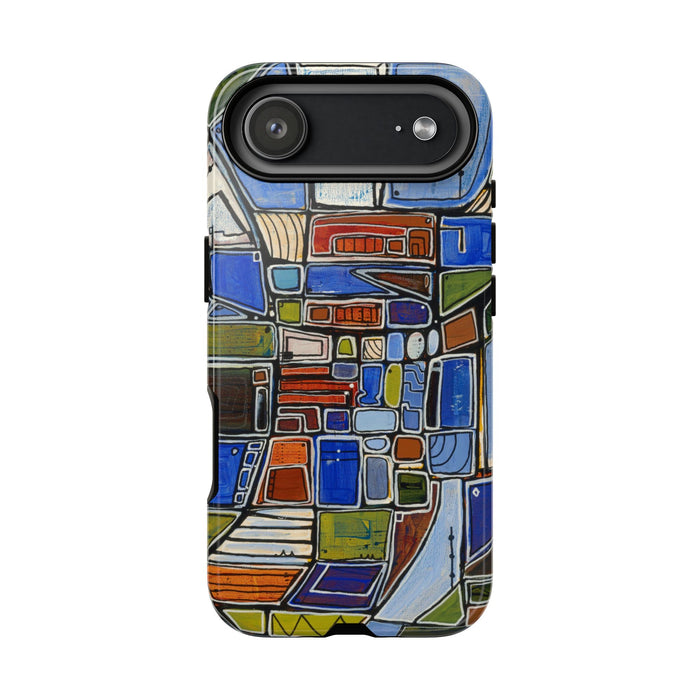Abstract Mosaic Tough Phone Case — Colorful Geometric  Protective Cover