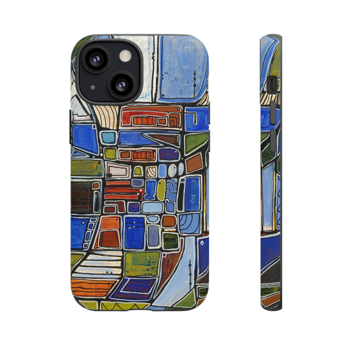 Abstract Mosaic Tough Phone Case — Colorful Geometric  Protective Cover