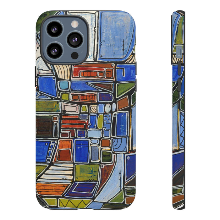 Abstract Mosaic Tough Phone Case — Colorful Geometric  Protective Cover