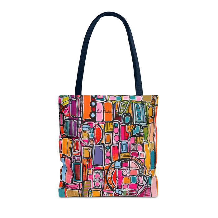 Pink Pony Club Colorful Abstract Tote Bag, Art-Inspired Shopping Bag, Eco-Friendly Carry All, Gift for Art Lovers, Beach Bag, Everyday Use