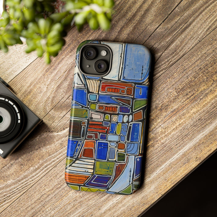 Abstract Mosaic Tough Phone Case — Colorful Geometric  Protective Cover