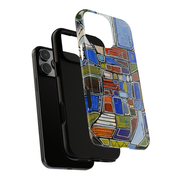 Abstract Mosaic Tough Phone Case — Colorful Geometric  Protective Cover