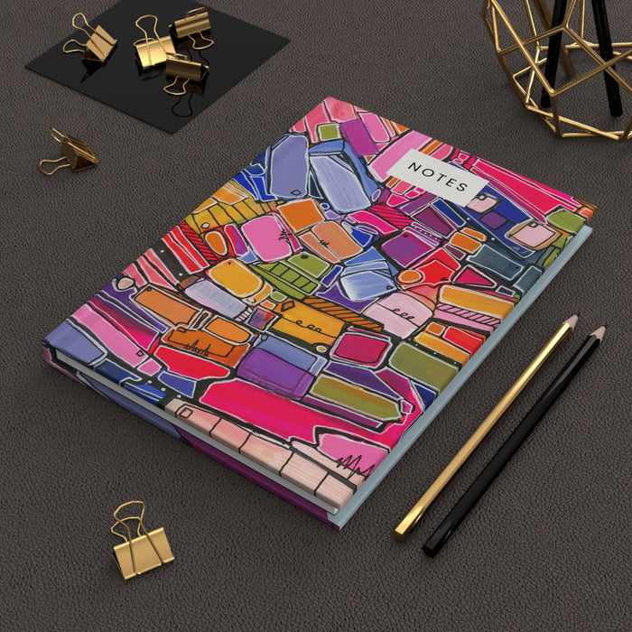 "Dopamine Chaser" Hardcover Journal — Colorful Abstract Notebook