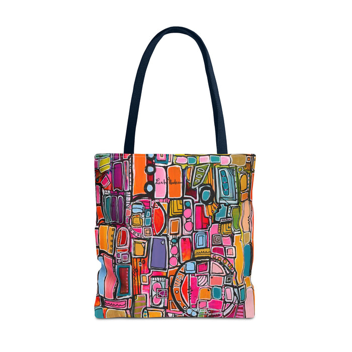 Pink Pony Club Colorful Abstract Tote Bag, Art-Inspired Shopping Bag, Eco-Friendly Carry All, Gift for Art Lovers, Beach Bag, Everyday Use
