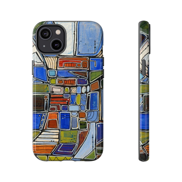 Abstract Mosaic Tough Phone Case — Colorful Geometric  Protective Cover