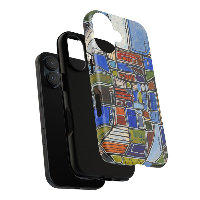 Abstract Mosaic Tough Phone Case — Colorful Geometric  Protective Cover
