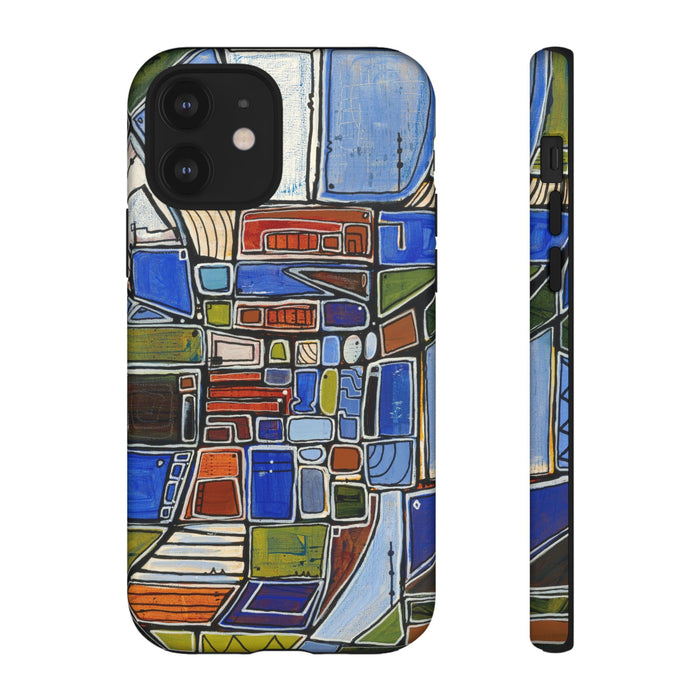 Abstract Mosaic Tough Phone Case — Colorful Geometric  Protective Cover