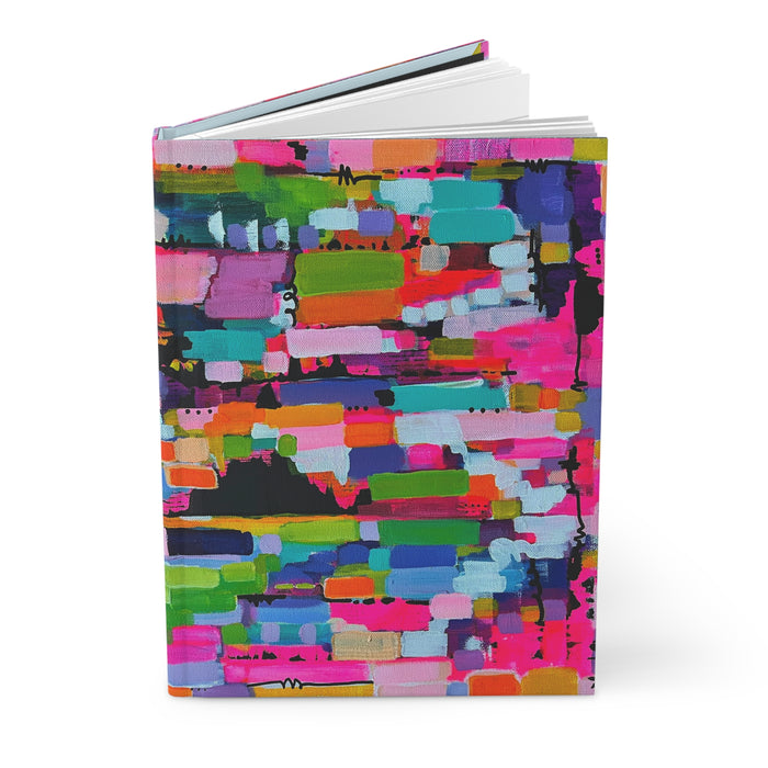 Color Block Abstract Hardcover Journal — Bright Painted Notebook