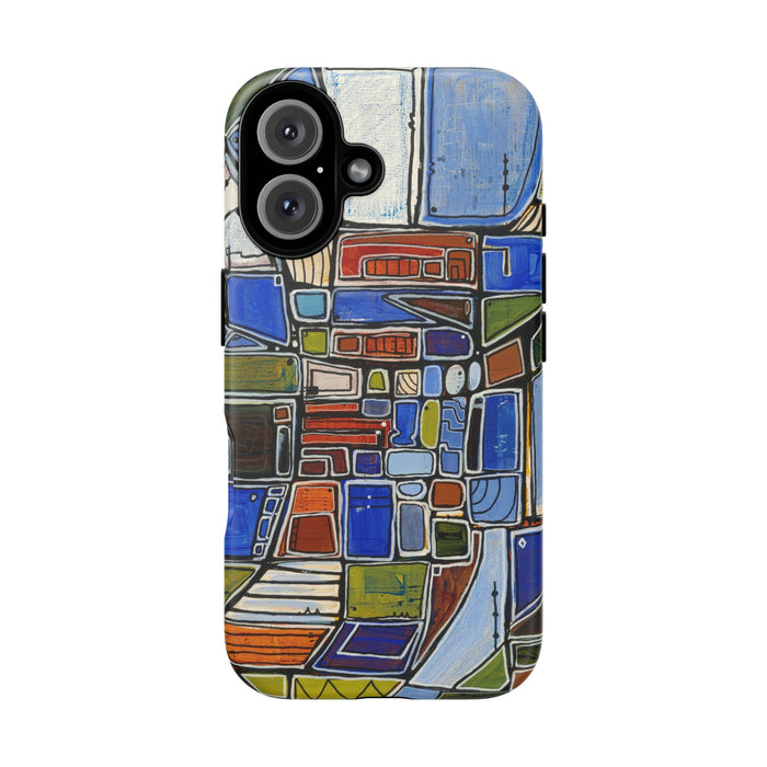 Abstract Mosaic Tough Phone Case — Colorful Geometric  Protective Cover