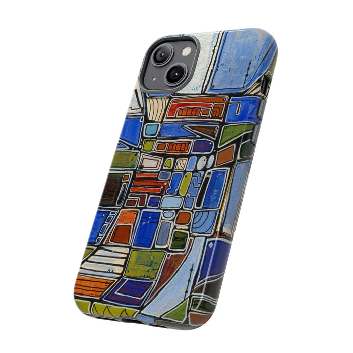 Abstract Mosaic Tough Phone Case — Colorful Geometric  Protective Cover