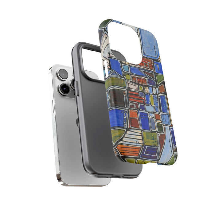 Abstract Mosaic Tough Phone Case — Colorful Geometric  Protective Cover