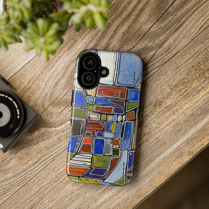 Abstract Mosaic Tough Phone Case — Colorful Geometric  Protective Cover