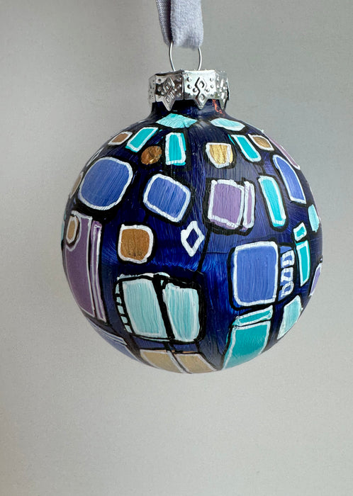 Glass Purple Ornament