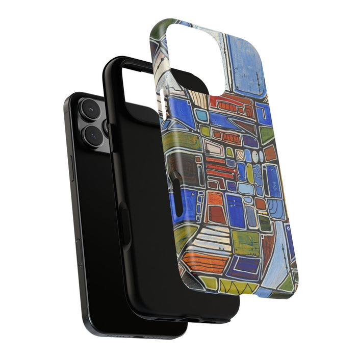Abstract Mosaic Tough Phone Case — Colorful Geometric  Protective Cover