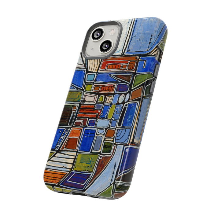 Abstract Mosaic Tough Phone Case — Colorful Geometric  Protective Cover