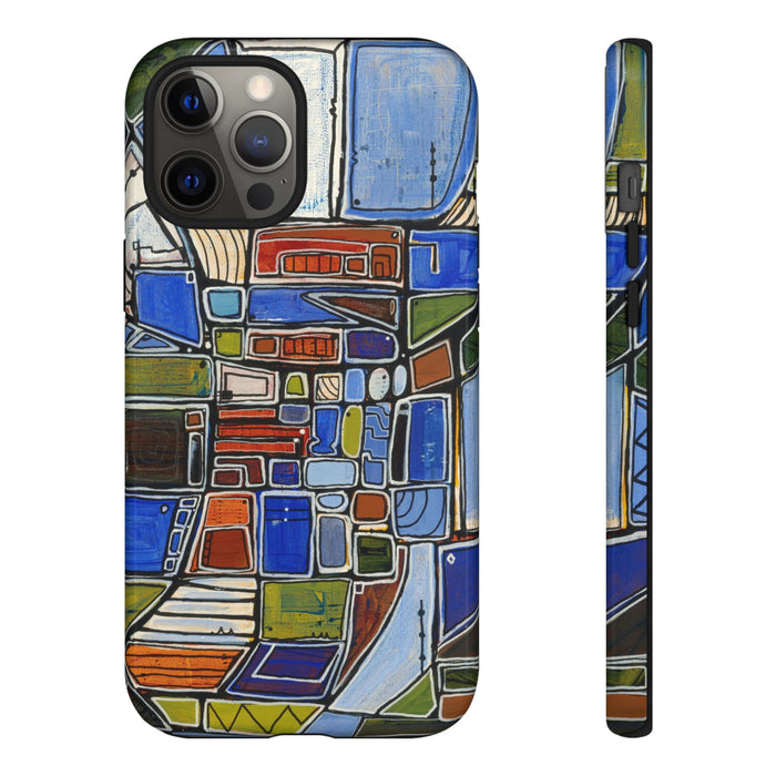 Abstract Mosaic Tough Phone Case — Colorful Geometric  Protective Cover