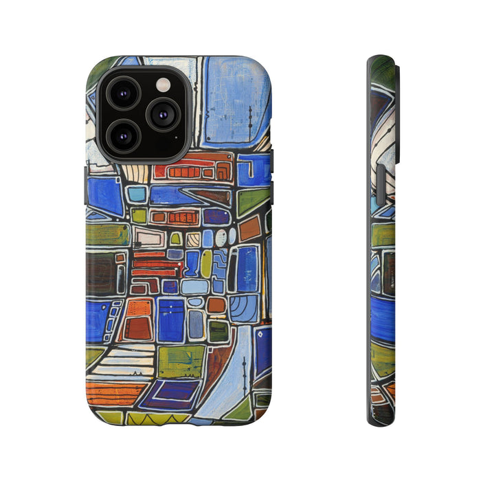 Abstract Mosaic Tough Phone Case — Colorful Geometric  Protective Cover