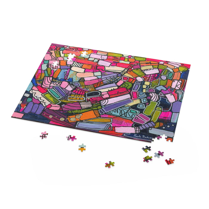 "Sellwood Sunset" 500-Piece Colorful Abstract Art Puzzle