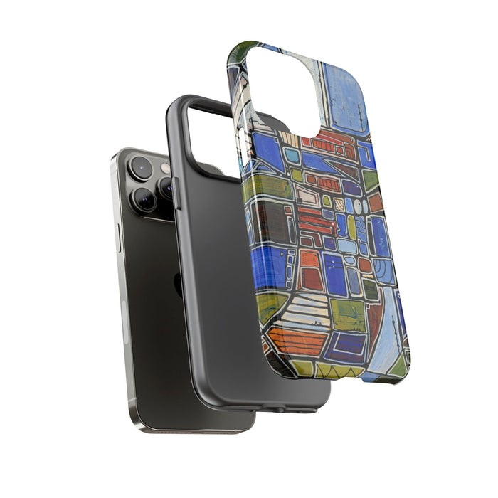 Abstract Mosaic Tough Phone Case — Colorful Geometric  Protective Cover