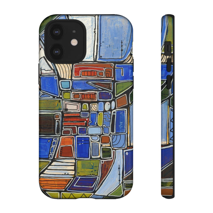 Abstract Mosaic Tough Phone Case — Colorful Geometric  Protective Cover