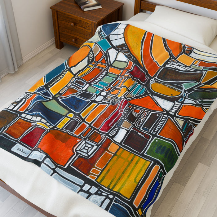 "Park Place" Velveteen Plush Blanket