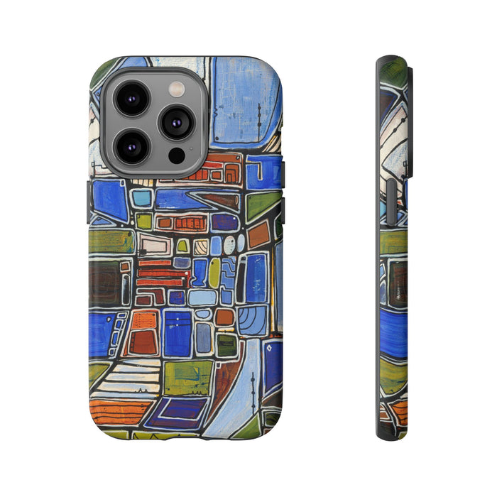 Abstract Mosaic Tough Phone Case — Colorful Geometric  Protective Cover