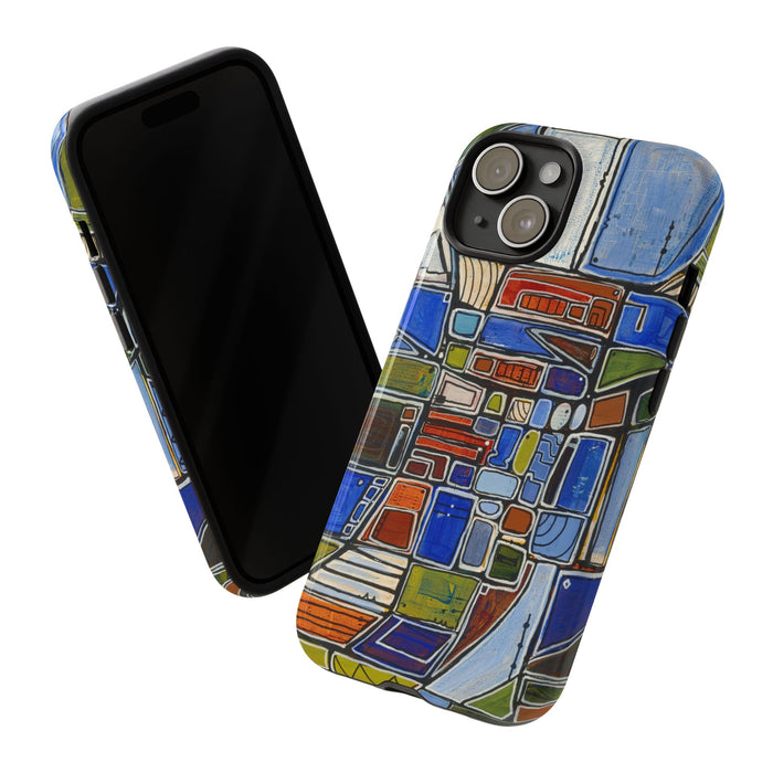 Abstract Mosaic Tough Phone Case — Colorful Geometric  Protective Cover