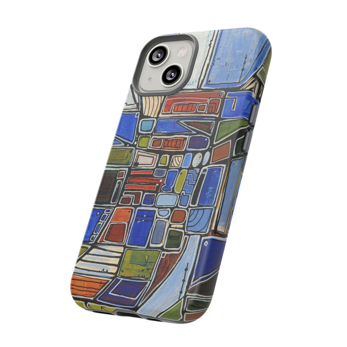 Abstract Mosaic Tough Phone Case — Colorful Geometric  Protective Cover