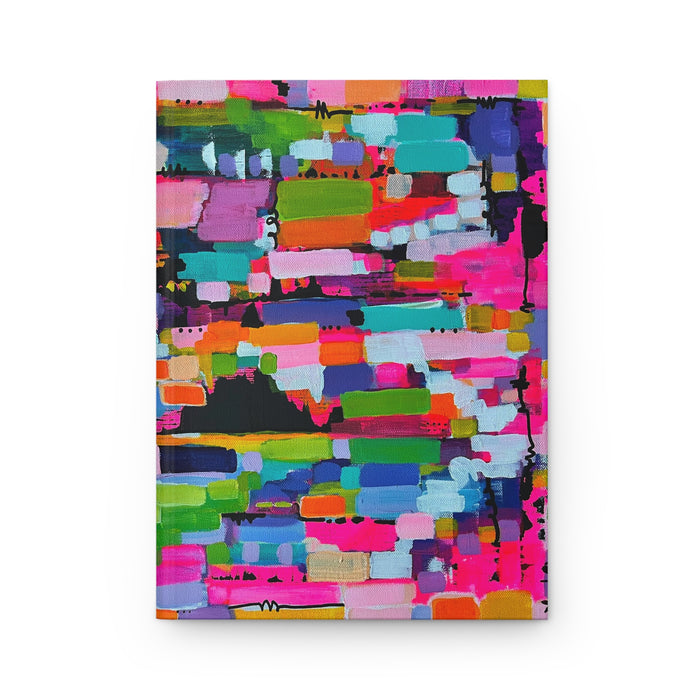 Color Block Abstract Hardcover Journal — Bright Painted Notebook